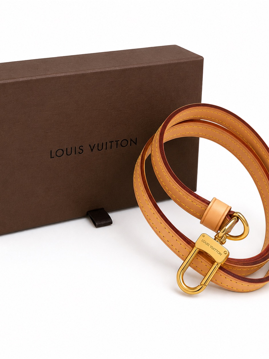 Louis Vuitton Natural Vachetta Leather Crossbody Strap With Gold Hardware Nwt